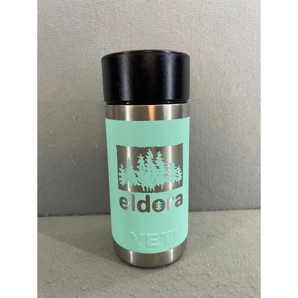 YETI Rambler 12 oz Bottle HotShot Cap Seafoam Eldora Mountain Nederland CO‎